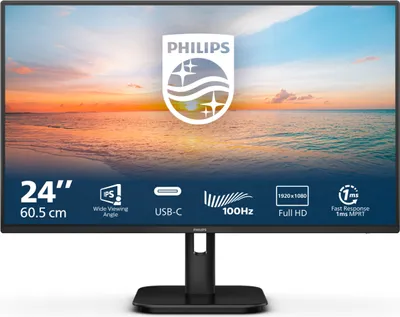 Obrázok produktu pre Philips 1000 series 24E1N1300A/00, 60,5 cm (23.8"), 1920 x 1080 px, Full HD, LCD, 4 ms, Čierna