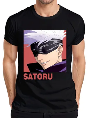 Obrázek produktu pro Jujutsu Kaisen SATORU Gojo Anime Estetika Zavázané oči Dárek pro fanoušky Pánské tričko, černá barva, L