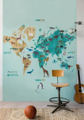 Produktbild von Fototapete 557749 Tapete Kinderzimmer 200 x 280 cm Rasch Onszelf Stories Braun Blau