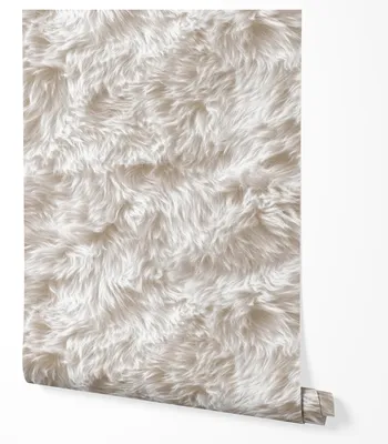 Zdjęcie produktu dla Tapeta Samoprzylepna Imitacja Dywan Futro Biały Do Sypialni Jadalni Kuchni 2.5m x 0.5m