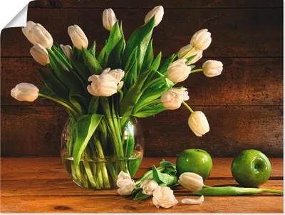 Produktbild von ARTland Poster Tulpen in Glasvase Größe: 40x30 cm