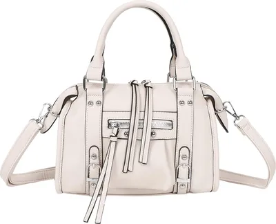 Image de Gallantry, sac de bowling pour femme avec fermetures éclair décoratives, beige