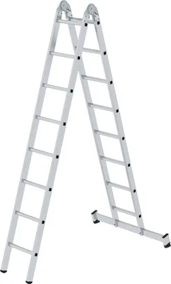 Produktbild von Klappleiter 2-teilig mit nivello®-Traverse 2x8 Sprossen