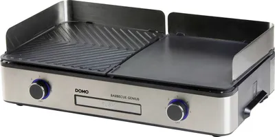 Produktbild von Domo DO9259G, Schwarz, Edelstahl, Rechteckig, Aluminium, 282 x 246 mm, Drehregler, 0,85 m