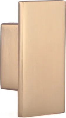 Produktbild von Natural Goods Berlin Möbelgriffe RECHTECK, 16mm Lochabstand, Schrankknöpfe passend für 15-22mm Türstärken, Griffe für Küchenschränke, Kommoden, Sideboard etc., Gold (gebürstet), 1 Stück