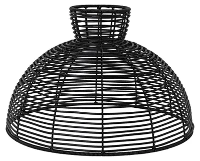 Produktbild von Star Trading Outdoor Lampenschirm Runde Schwarz, PE-Rattan, 47 x 32 cm