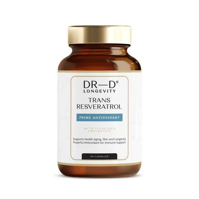 Produktbild von Trans-Resveratrol 1000mg – Natürlicher Anti-Aging- und Antioxidans-Komplex 60 Kapseln | DR-D