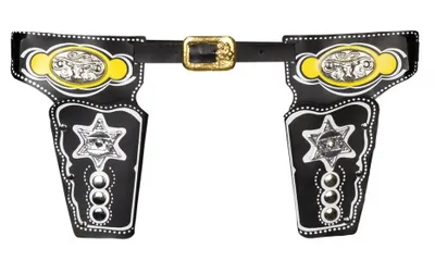 Productafbeelding van Cowboyholster, dubbel, bruin, voor een sheriff