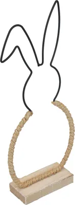 Produktbild von Osterhase Deko Tischdeko Boho Deko-Hase Draht 32cm Ostern