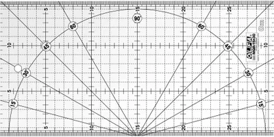 Produktbild von Olfa Patchworklineal mit Maßteinteilung in cm in verschiedenen Ausführungen : 15 x 30cm Linealgrößen: 15 x 30cm