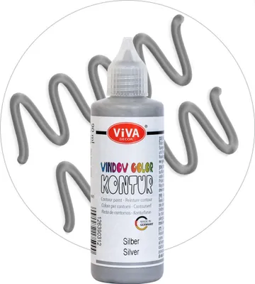 Produktbild von ViVA DECOR Window Color KONTUR 80ml, Silber