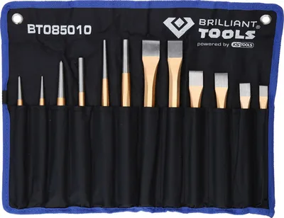 Zdjęcie produktu dla BRILLIANT TOOLS 12-częściowy zestaw dłut i punktaków - BT085010