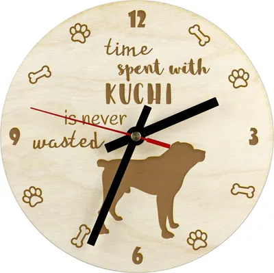 Image de Berger afghan - horloge avec chien, horloge en bois gravée, horloge personnalisée Art-Dog