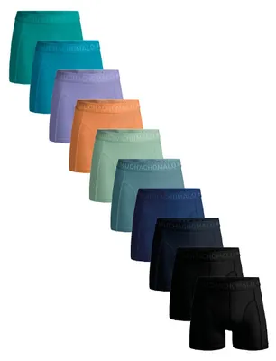 Produktbild von Muchachomalo Herren Boxershorts – 10er Pack – Baumwolle Stretch – Bequeme Unterwäsche – Größe M - U-SOLID1010-1239