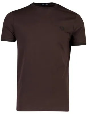 Image de T-shirt Fred Perry, couleur marron, col rond