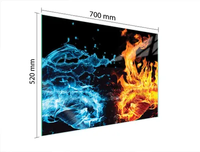 Obrázok produktu pre Sklenený Ochranný Panel Pre Herd 70X52 Fire