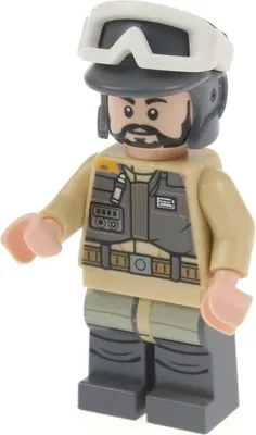 Produktbild von 1x Lego Minifigur Star Wars Rebel Trooper beige Bart Helm Brille 75164 sw0803