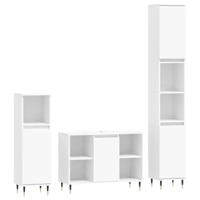 Produktbild von 3-tlg. Badmöbel-Set Weiß Holzwerkstoff