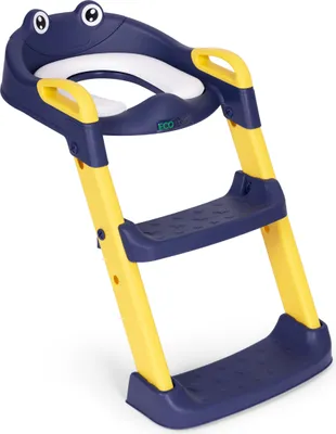Image de Rehausseur de toilettes pour enfants avec marchepied et échelle, bleu, ECOTOYS