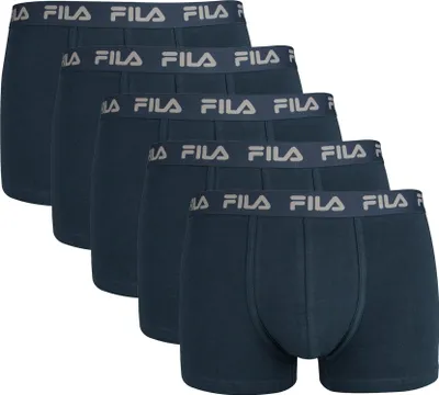 Produktbild von FILA Herren Boxer Shorts, 5er Pack - Logobund, Urban, Baumwolle Stretch, einfarbig Blau L