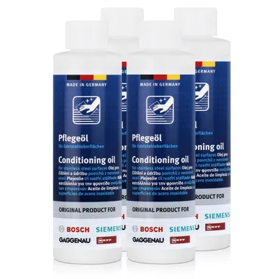Produktbild von BSH Edelstahlpflegeöl 100ml - Für alle Edelstahl & Aluminium Flächen (4er Pack)