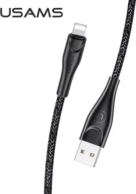 Produktbild von Usams Geflochtenes Kabel U41 Lightning 1M2A Schwarz/Schwarz Sj391Usb01 (Us-Sj391) Schnellladung