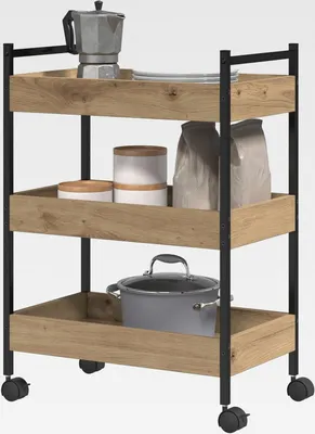 Produktbild von Küchenwagen Artisan Eiche 50x30x70 cm Holzwerkstoff Küchenwagen Model869109