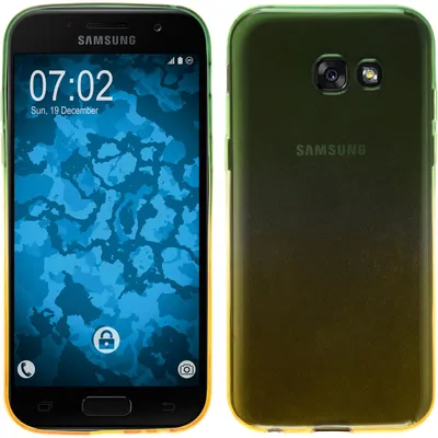 Produktbild von PhoneNatic Case kompatibel mit Samsung Galaxy A7 (2017) - Design:03 Silikon Hülle Ombrè + 2 Schutzfolien