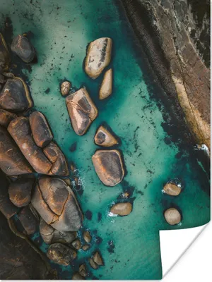 Produktbild von MuchoWow® Poster Wasser - Steine - Meer 60x80 cm - Schlafzimmer Dekoration