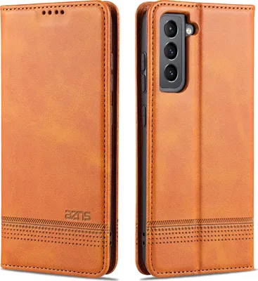 Immagine prodotto di Custodia Samsung S21 FE 5G, Portafoglio con chiusura magnetica e supporto, Custodia Flip in pelle per Samsung Galaxy S21 FE 5G Marrone