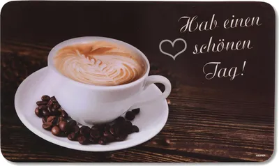 Produktbild von Kesper Frühstücksbrettchen Coffee 23 x 14 cm Melamin rutschhemmende Füßchen, Brotzeit- und Schneidebrett, Küchenbrett