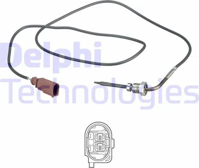 Produktbild von DELPHI TS30169 Abgastemperatursensor für VW Touareg (7LA, 7L6, 7L7) 960mm