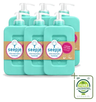 Zdjęcie produktu dla 6 sztuk mydła do rąk "Seepje" - lawenda i tonka - 300 ml - opakowanie zbiorcze