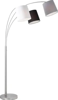 Produktbild von JUST LIGHT MELVIN Stehleuchte E27 max.40W 3-fach Silber/Grau,SchwarzundWeiß 180-190cm 15461-55