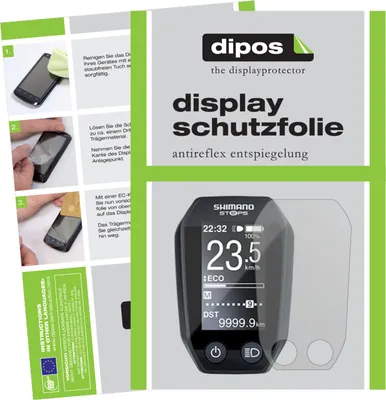 Produktbild von 3x Schutzfolie für Shimano Steps LCD SC-E6010 matt Displayschutzfolie Folie Display Schutz dipos