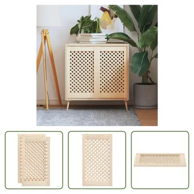 Zdjęcie produktu dla Drzwi do szafy Living Store 2 szt. Konstrukcja kratowa 39,5x69 cm lite drewno sosnowe