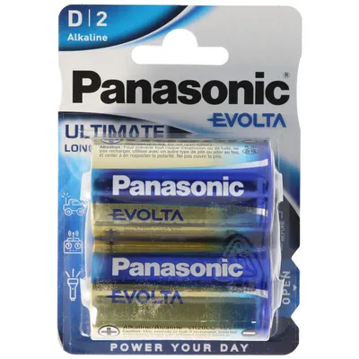 Obrázek produktu pro Panasonic Evolta D, Baterie na jedno použití, Alkalický, 1,5 V, 2 kusů, Modrá, D