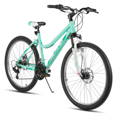 Produktbild von Hiland 26 Zoll Damen Mountainbike, 18 Gänge Federgabel MTB mit 18-Gang-Getriebe und gefederte Vorderradgabel, doppelte mechanische Scheibenbremsen