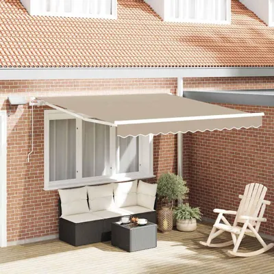 Obrázek produktu pro Maison Exclusive – výsuvná markýza, béžová, 350 x 250 cm, látka a hliník