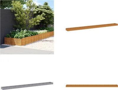 Obrázok produktu pre vidaXL Zvýšený záhon 1150x100x36 cm Corten oceľ - Zvýšený záhon - Zvýšený záhon - Kvetináč
