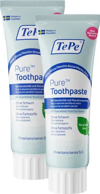 Produktbild von 2er-Set TePe Zahnpasta Pure, Milde Minze