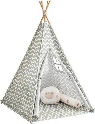 Produktbild von OSS03 Tipi-Spielzelt für Kinder, 1 Tür und 1 Fenster, Armeegrün