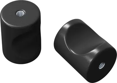 Produktbild von Schrankknopf 2 pcs Schwarz 18 x 23 mm Eisen