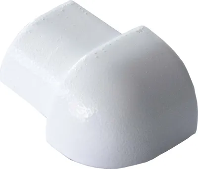 Produktbild von Dalsys Außeneck für Fliesenschiene Aluminium (eloxiert) Viertelkreisprofil 12,5mm, Weiß Fliesenprofil