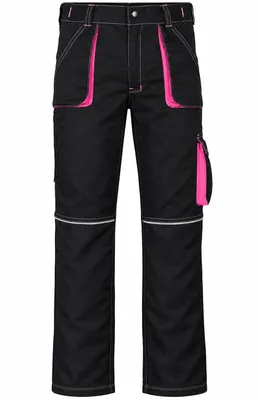 Produktbild von Hose für Kinder Mädchenhose Kinderhose Arbeitshose Schutzhose Mädchen Gartenhose NIZO H Größe 146 SCHWARZ PINK Freizeithose Hose