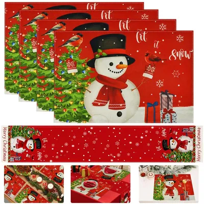 Weihnachts-Platzset, 4er-Pack, 45x30 cm, maschinenwaschbar