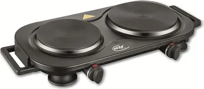 A double electric hot plate burner.