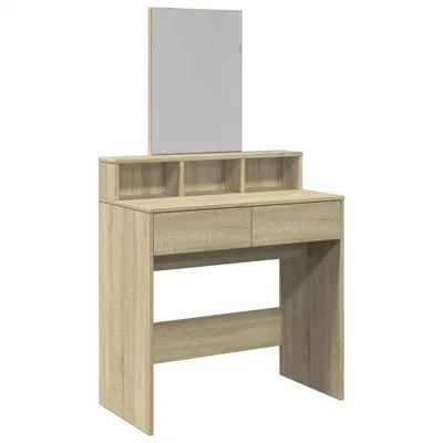 Obrázek produktu pro vidaXL Toaletní stolek se zrcadlem Sonoma dub 80x41x144,5 cm