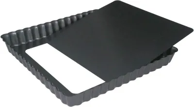 Backform, antihaftbeschichtet, Stahl, 19,4x18,8x2,8 cm, grau