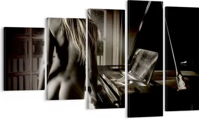 Produktbild von Bild auf Leinwand - Leinwandbild - Frau Nackt Geheimnis - 100x60cm - Wand Bild - Wanddeko - Leinwanddruck - Bilder - Kunstdruck - Wanddekoration - Leinwand bilder - Wandkunst - EG100x60-0114